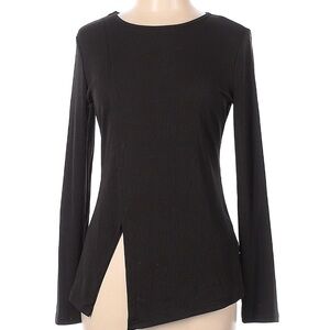 Koandaily Black Long Sleeve Tunic Top